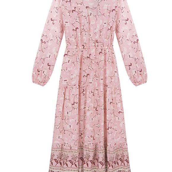 Light Weight Pink Printed Dress - Picture 3 of 3